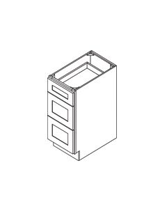 3 Drawer Base Cabinet-White Shaker Cabinets