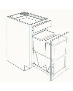 Base Trashcan Pullout Cabinets-Charleston Saddle